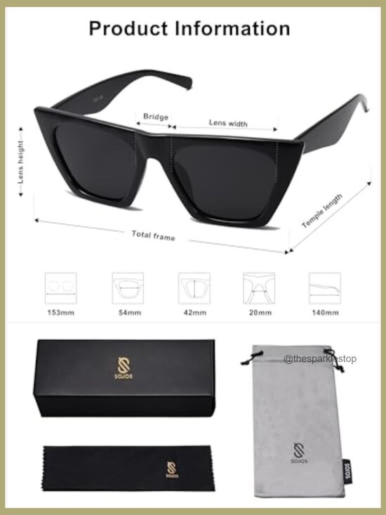 Trendy Oversized Square Cateye Polarized Sunglasses with UV400 Protection main image 5